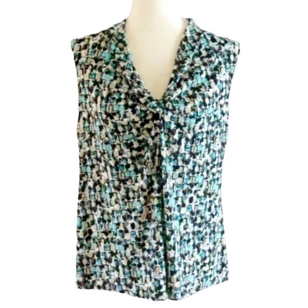Jones of New York Geometric Print Sleeveless Top